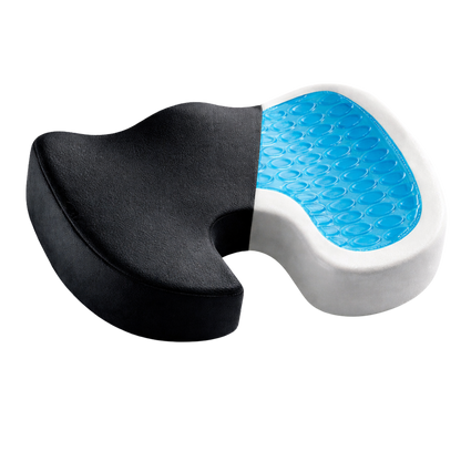Cojín ergonómico-ortopédico de gel para asiento negro